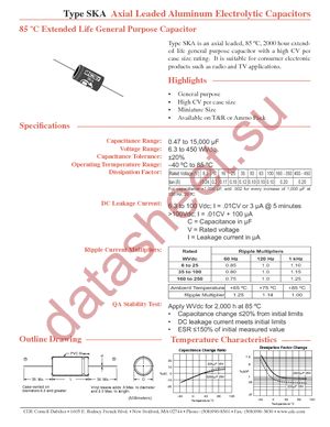 SKA222M035 datasheet  